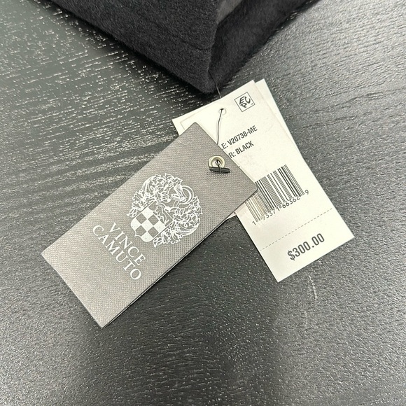 Vince Camuto Black Belted Layered Coat - L - Picture 14 of 16